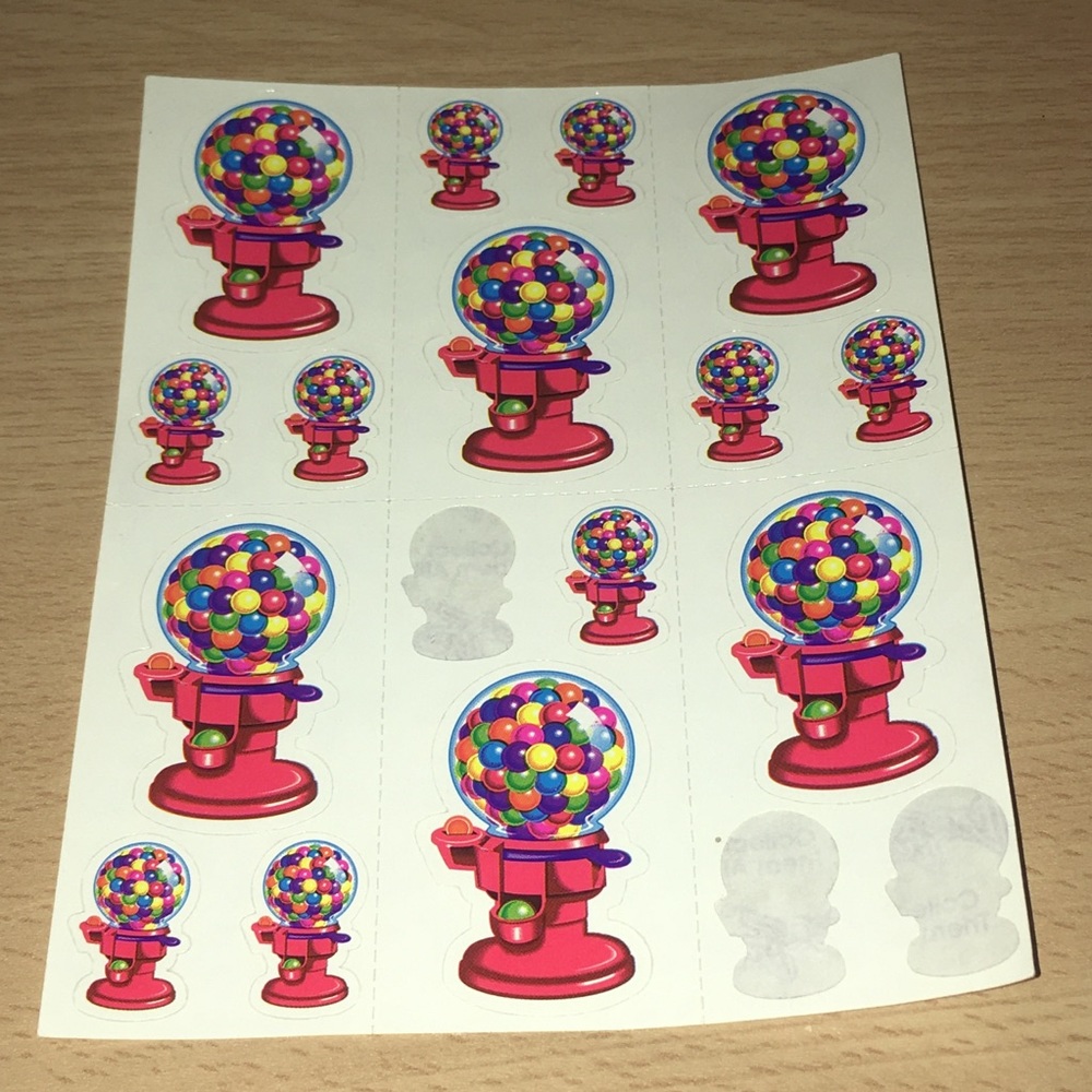 Gumball Machines S157 Vintage Lisa Frank Stickers